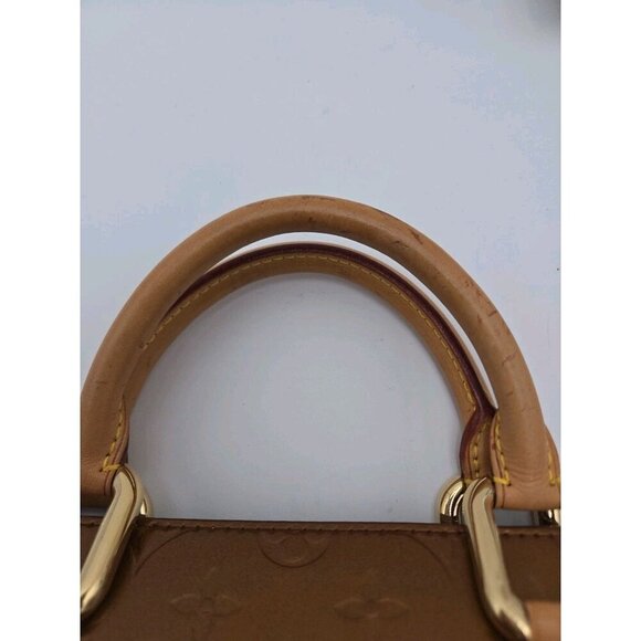 Louis Vuitton Vernis Forsyth Bronze M91113 Handbag Leather Authentic Trapezoid - Picture 15 of 15